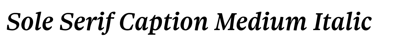 Sole Serif Caption Medium Italic